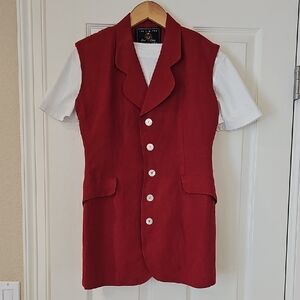 Red Button-Up Vest